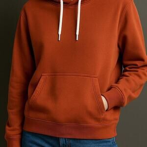 Old Navy Rust Orange Hoodie Men’s/Women’s Large — Cozy Winter Sweatshirt